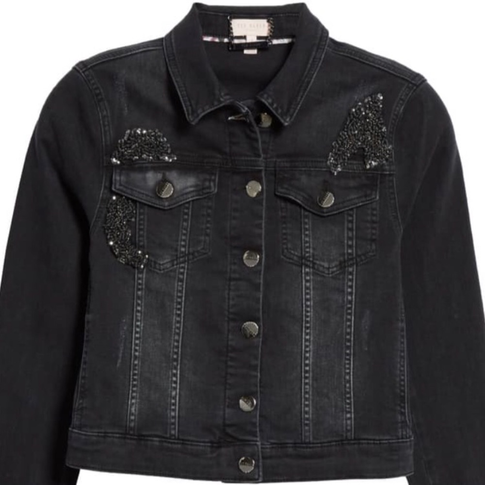Ted Baker stretch embellished Jean jacket.